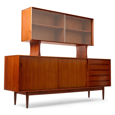 Glass Teak Cabinet by Johannes Aasbjerg, 1960s - WYETH