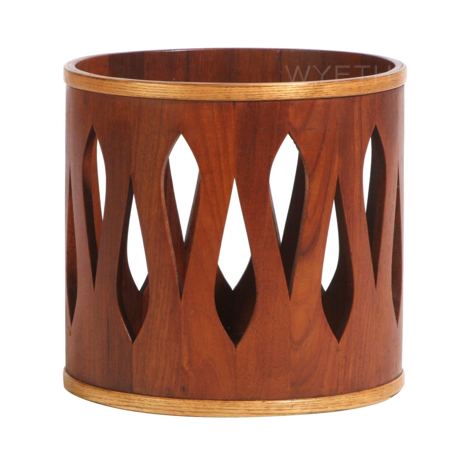 Wood Basket with Cutouts by Jens H. Quistgaard for Dansk Designs - WYETH