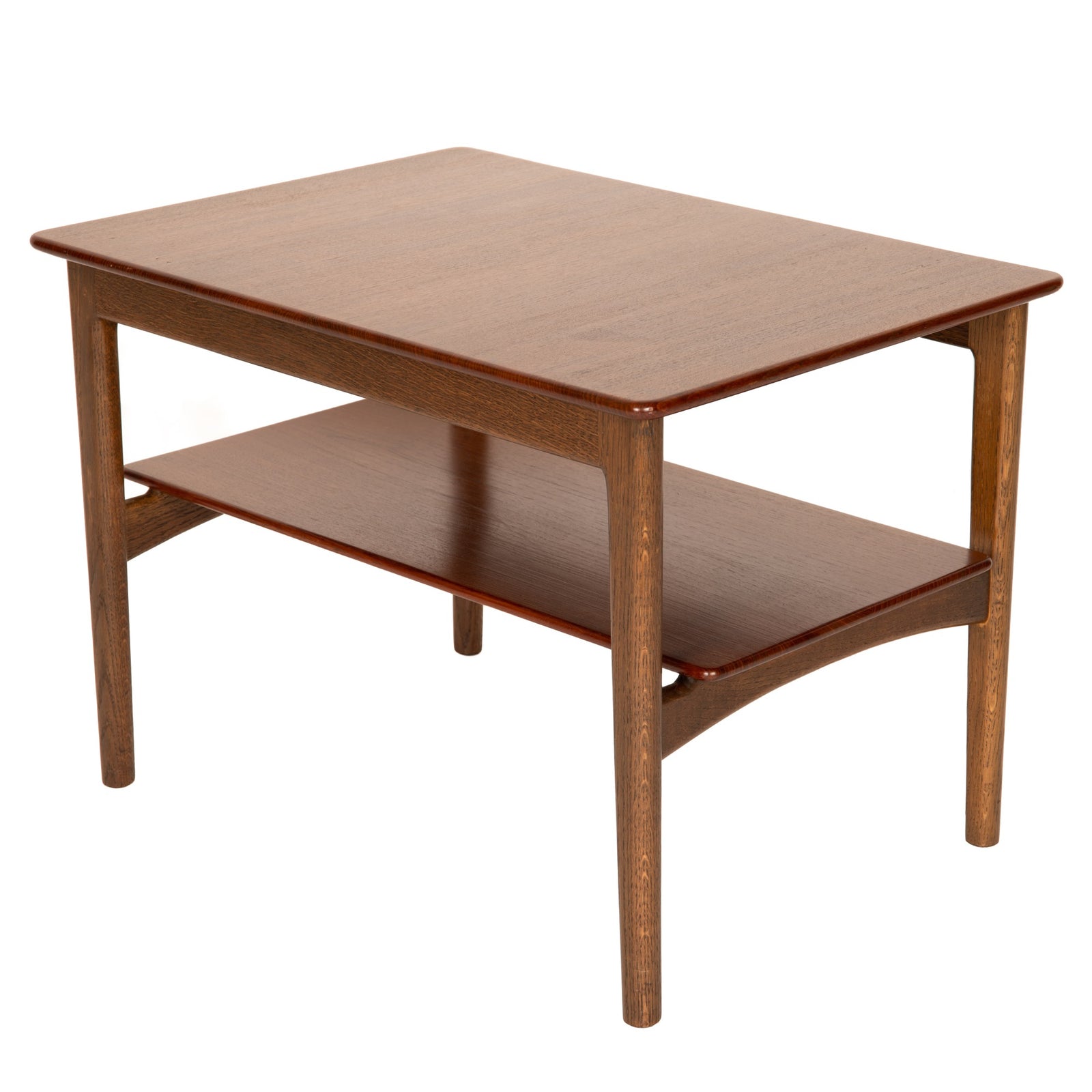 Solid Teak and Oak Side Table by Hans J. Wegner for Johannes Hansen, 1950's - WYETH