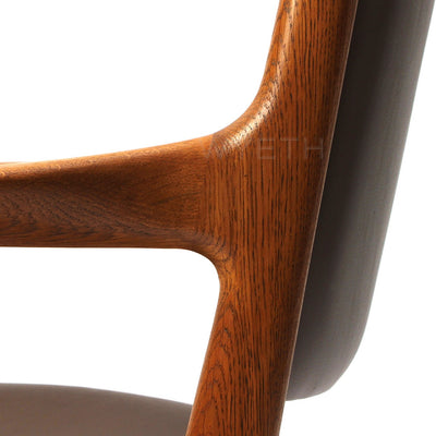 Oak and Leather Armchair by Hans J. Wegner for Johannes Hansen