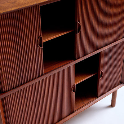 Two Level Double Tambour Door Cabinet by Peter Hvidt & Orla Mölgaard-Nielsen for Soborg Mobelfabrik - WYETH