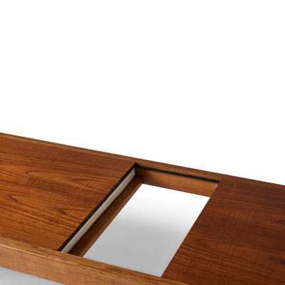 Unique Danish oak bench with a reversible leather & teak top by Unknown, 1960s - WYETH