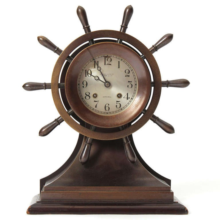 Nautical Clock by Chelsea Clock Co for Bigelow, Kennard & Co - WYETH