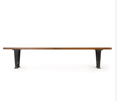 Custom Bench with Cast Iron Legs by WYETH