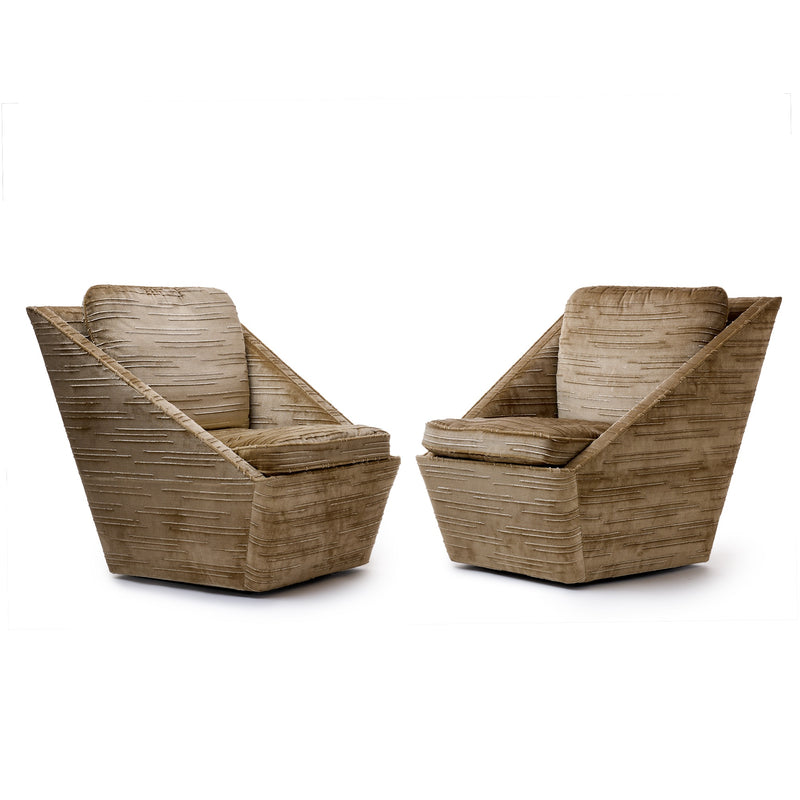 Darrell Lounge Chair in Cut Velvet by WYETH, 2000's - WYETH