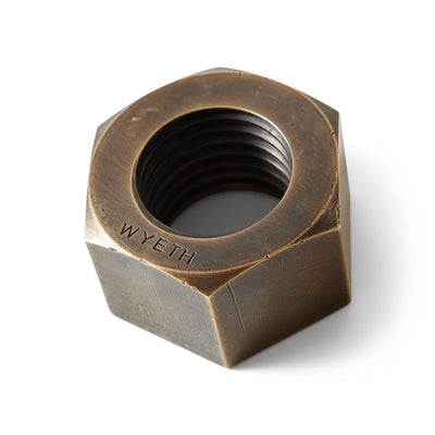 Patinated Bronze Industrial Machine Nut, WYETH - WYETH