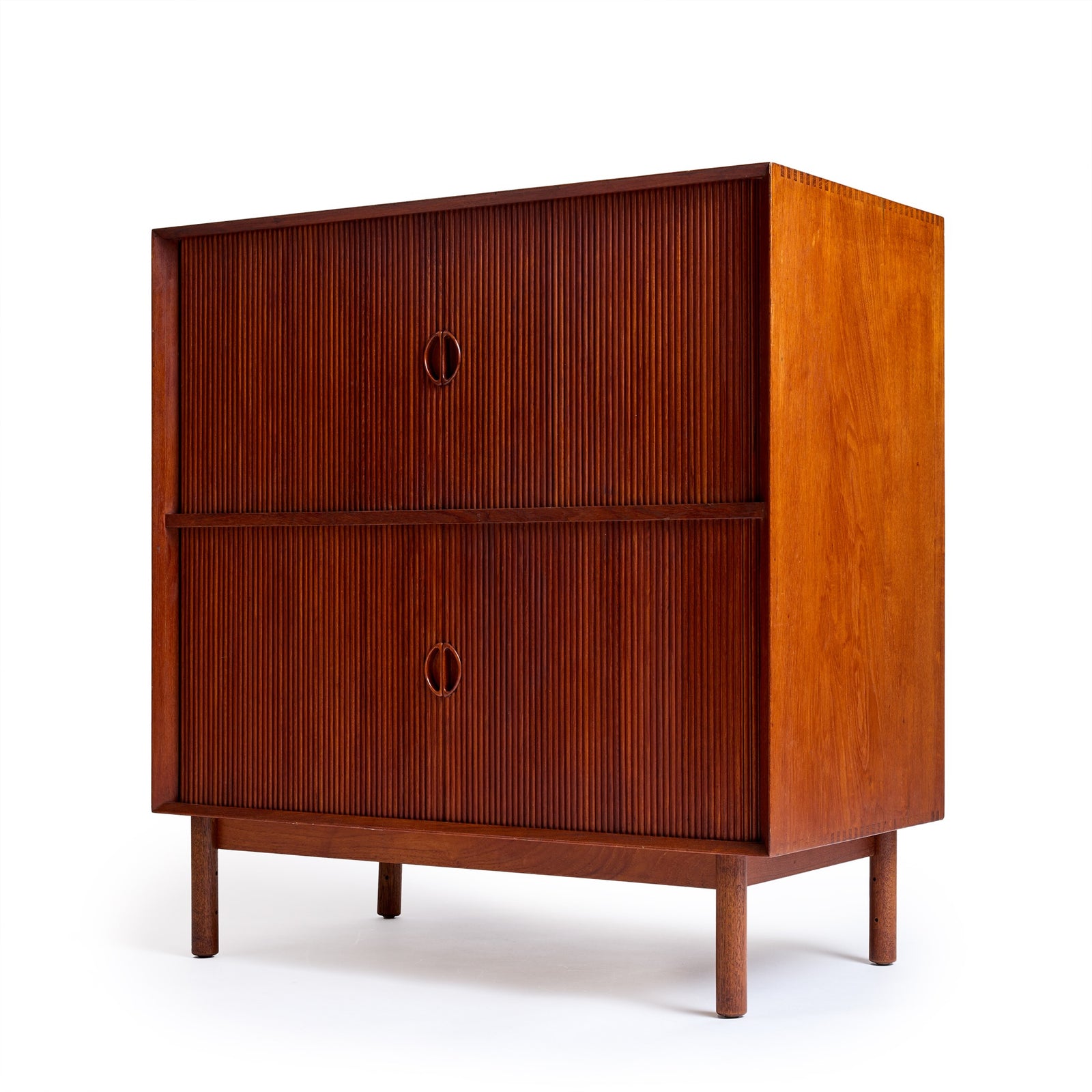 Two Level Double Tambour Door Cabinet by Peter Hvidt & Orla Mölgaard-Nielsen for Soborg Mobelfabrik - WYETH