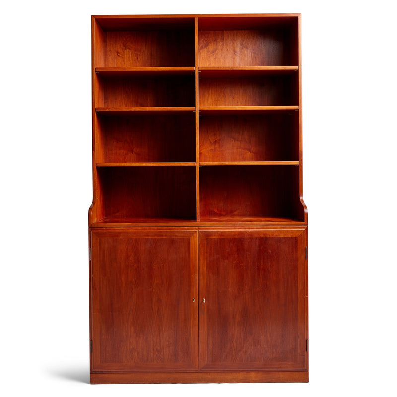 Solid Teak Cabinet with Open Shelving by Rudolf Rasmussen for Rud Rasmussen, 1960s