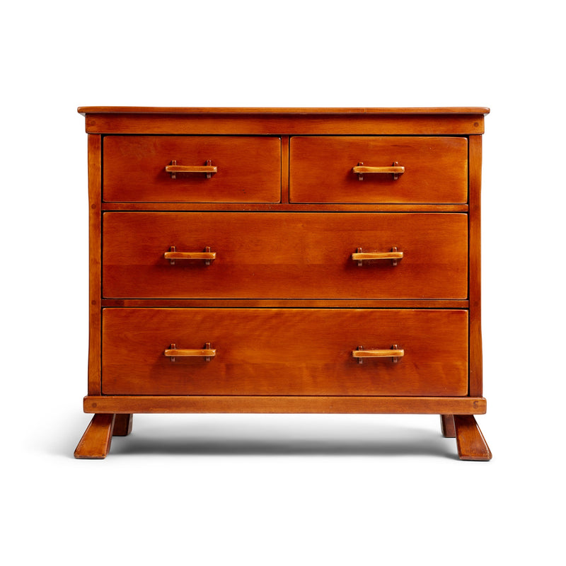 Solid Birch Drawer Cabinet from USA, 1933