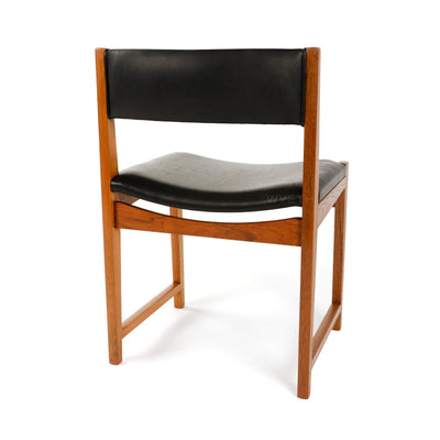 Teak and Leather Dining Chair by Peter Hvidt & Orla Mölgaard-Nielsen for Soborg Mobler
