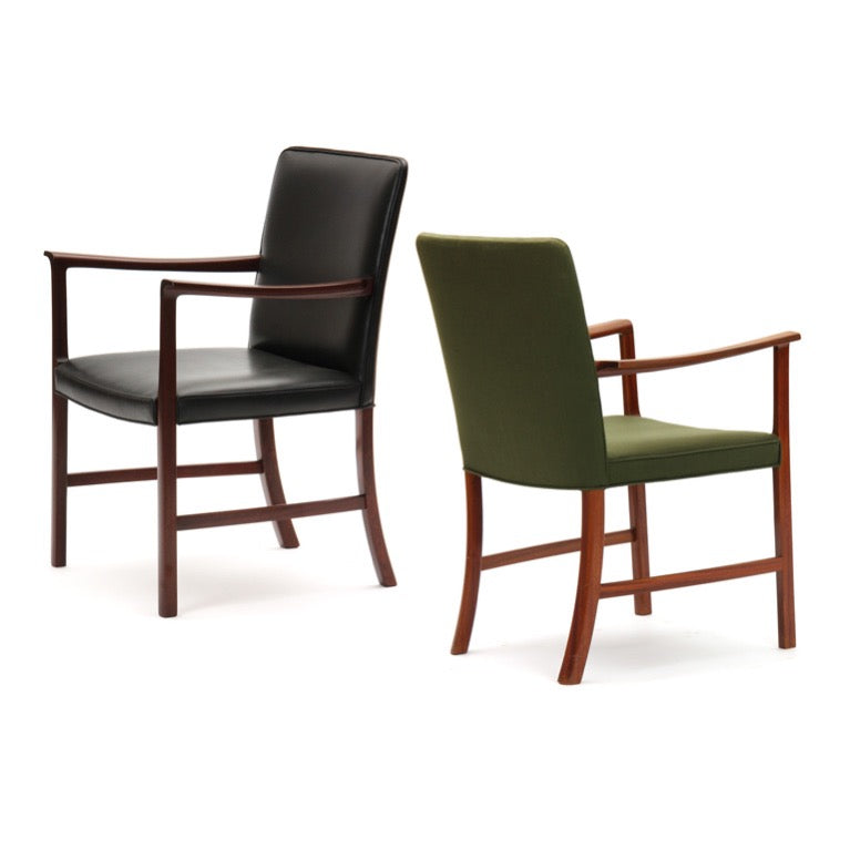 Elegant Mahogany Armchairs (14) by Ole Wanscher for A.J. Iversen
