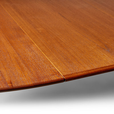 Rare Extension Table in Solid Teak and Oak by Hans J. Wegner for Johannes Hansen