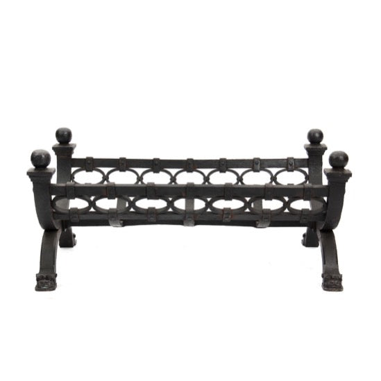 Massive Wrought Iron Fireplace Basket/Andiron/Log Holder