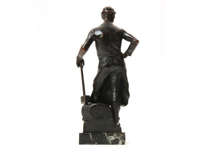 Sculpture of Standing Blacksmith by Adolf Joseph Phol - WYETH