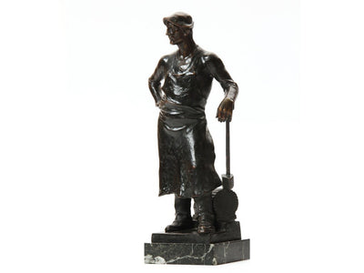 Sculpture of Standing Blacksmith by Adolf Joseph Phol - WYETH