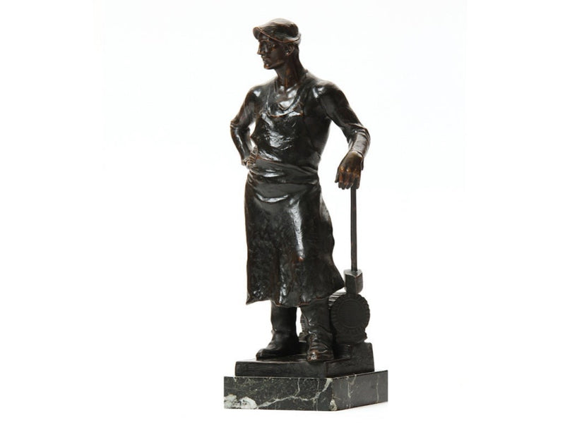 Sculpture of Standing Blacksmith by Adolf Joseph Phol - WYETH