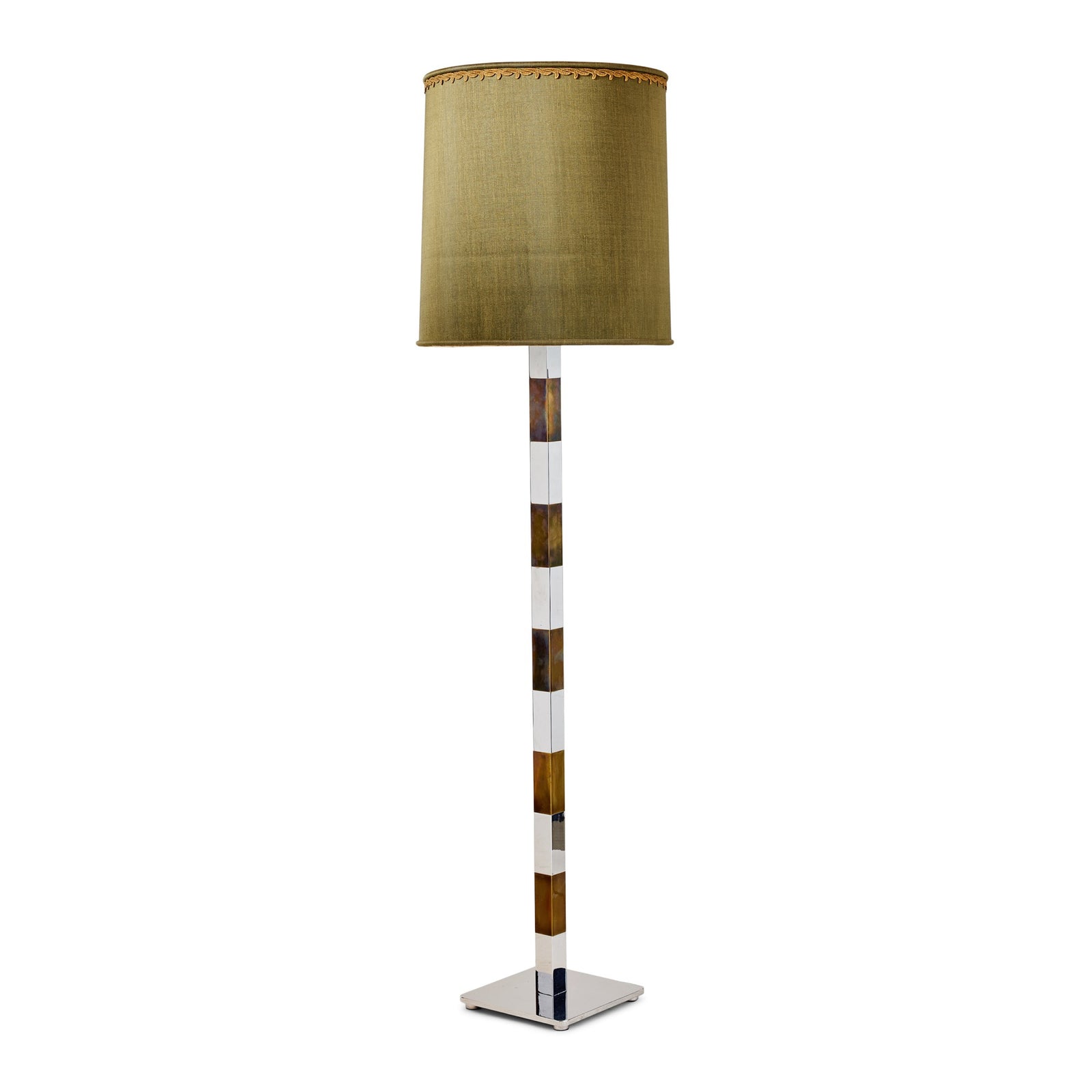 Chrome and Brass Floor Lamp by Stewart Ross James for Hansen - WYETH