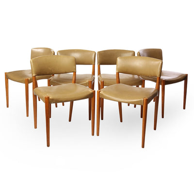 Set of Six Dining Chairs by Ejner Larsen & Aksel Bender Madsen for Willy Beck, 1950s