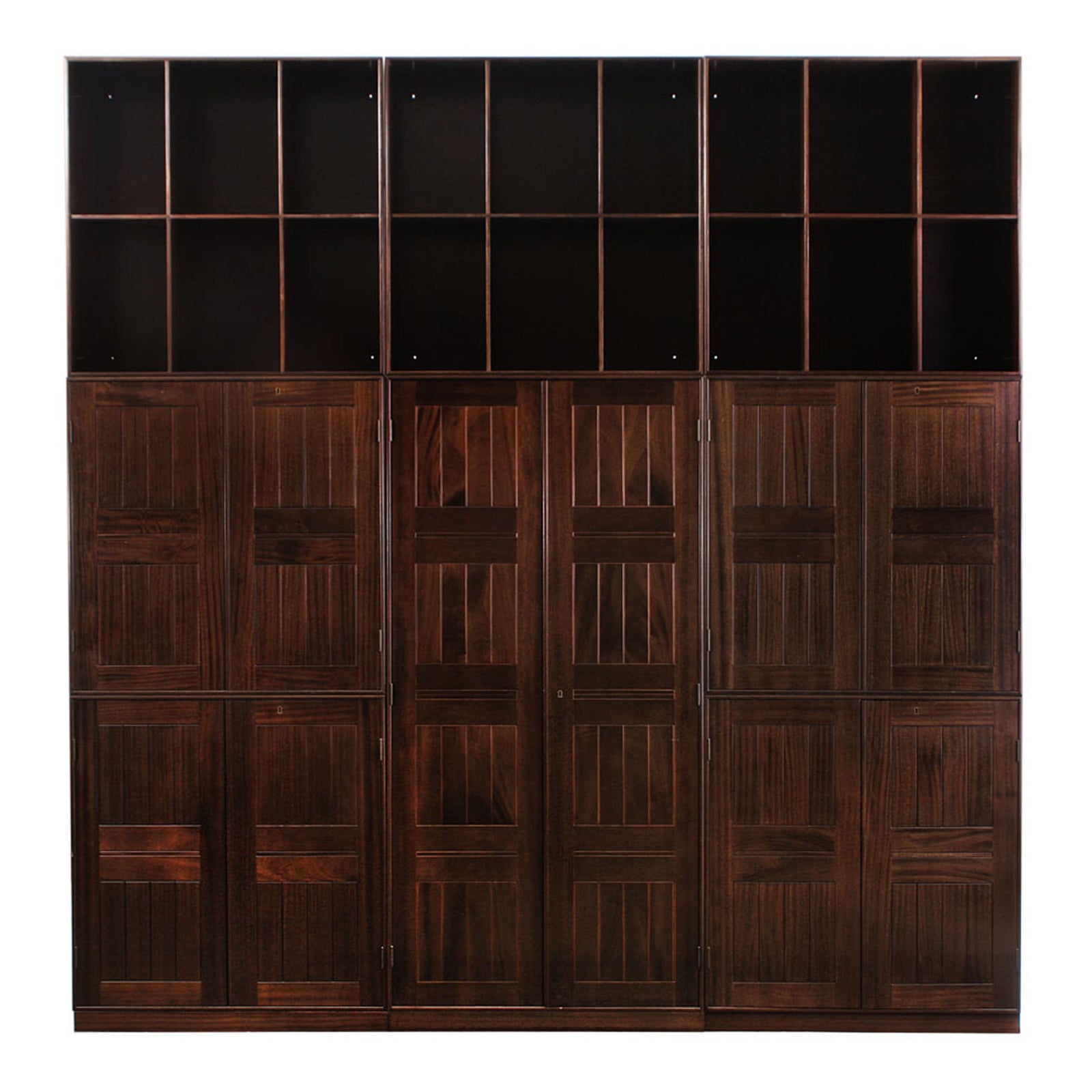 Mogens Koch Library Cabinets in Fumed Mahogany by Mogens Koch for Rud Rasmussen, 1932 - WYETH