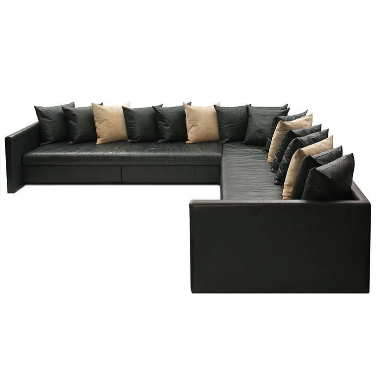 Sectional Leather Sofa by Joe D’urso for Knoll