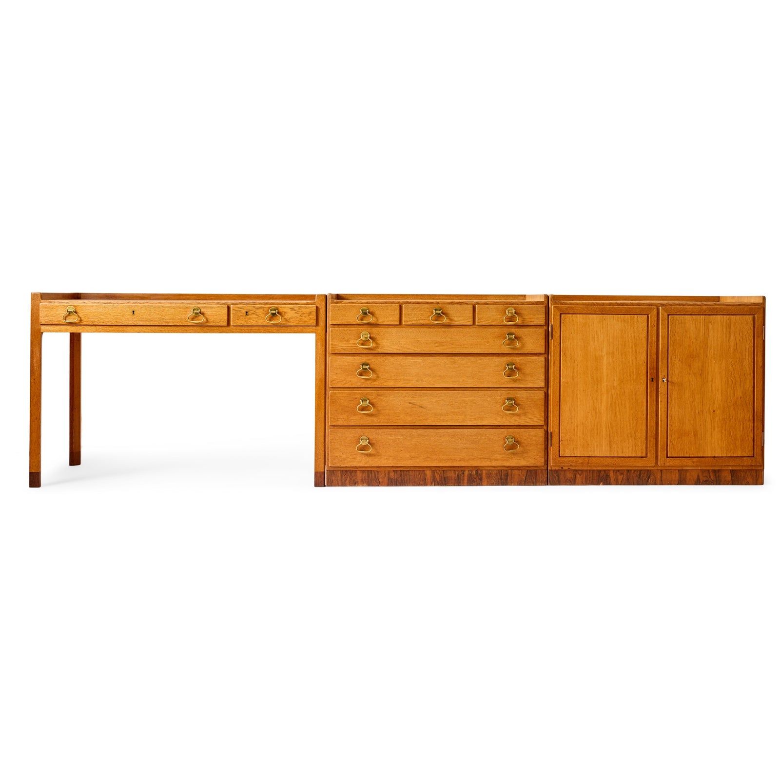Unique Desk With Modular Cabinets by Hans J. Wegner for Johannes Hansen, 1947