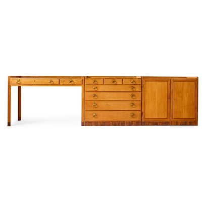 Unique Desk With Modular Cabinets by Hans J. Wegner for Johannes Hansen, 1947 - WYETH