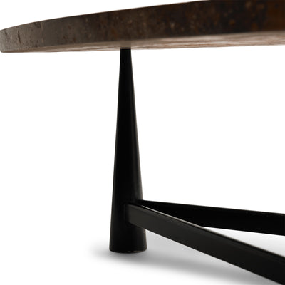Travertine Biomorphic Top Cocktail Table Model 5218 by Edward Wormley for Dunbar, 1952