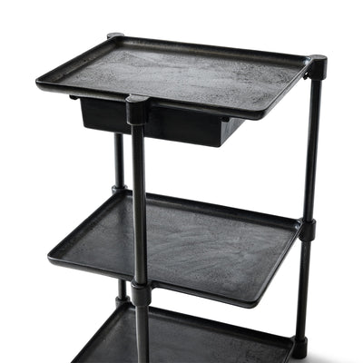 Single Drawer Three Tiered Cast Iron Table