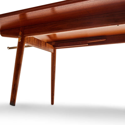Teak and Oak Extension Dining Table by Hans J. Wegner for Johannes Hansen