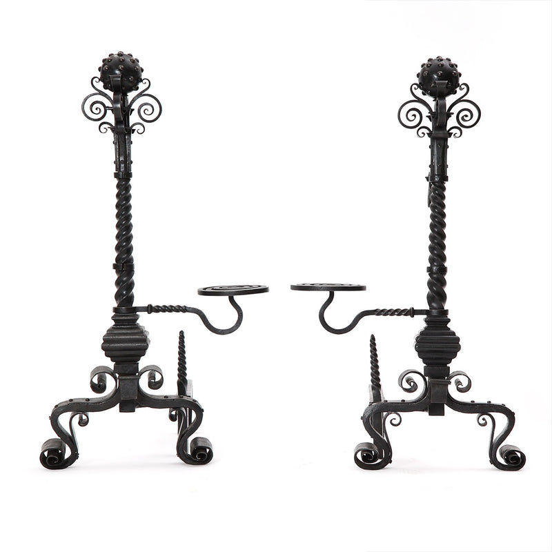 Grand Scale Andiron Set from USA, 1900s - WYETH