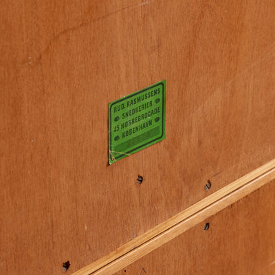Solid Teak Cabinet with Open Shelving by Rudolf Rasmussen for Rud Rasmussen, 1960s