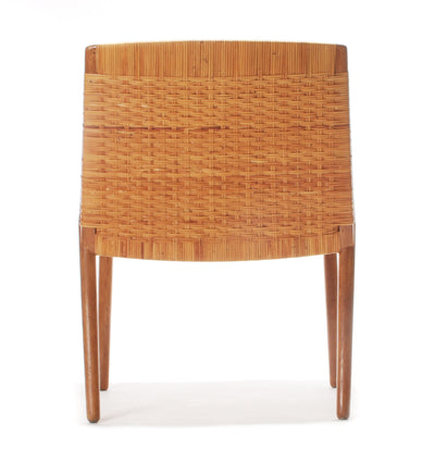 Oak and Cane Lounge Chair by Ejner Larsen & Aksel Bender Madsen for Willy Beck - WYETH