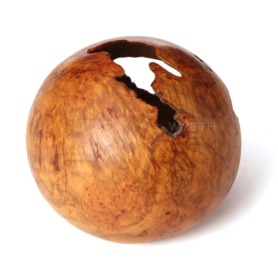 Red Oak Burl Hollowform Orb Sculpture by David Ellsworth, 1980