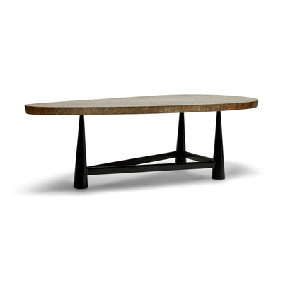 Travertine Biomorphic Top Cocktail Table Model 5218 by Edward Wormley for Dunbar, 1952