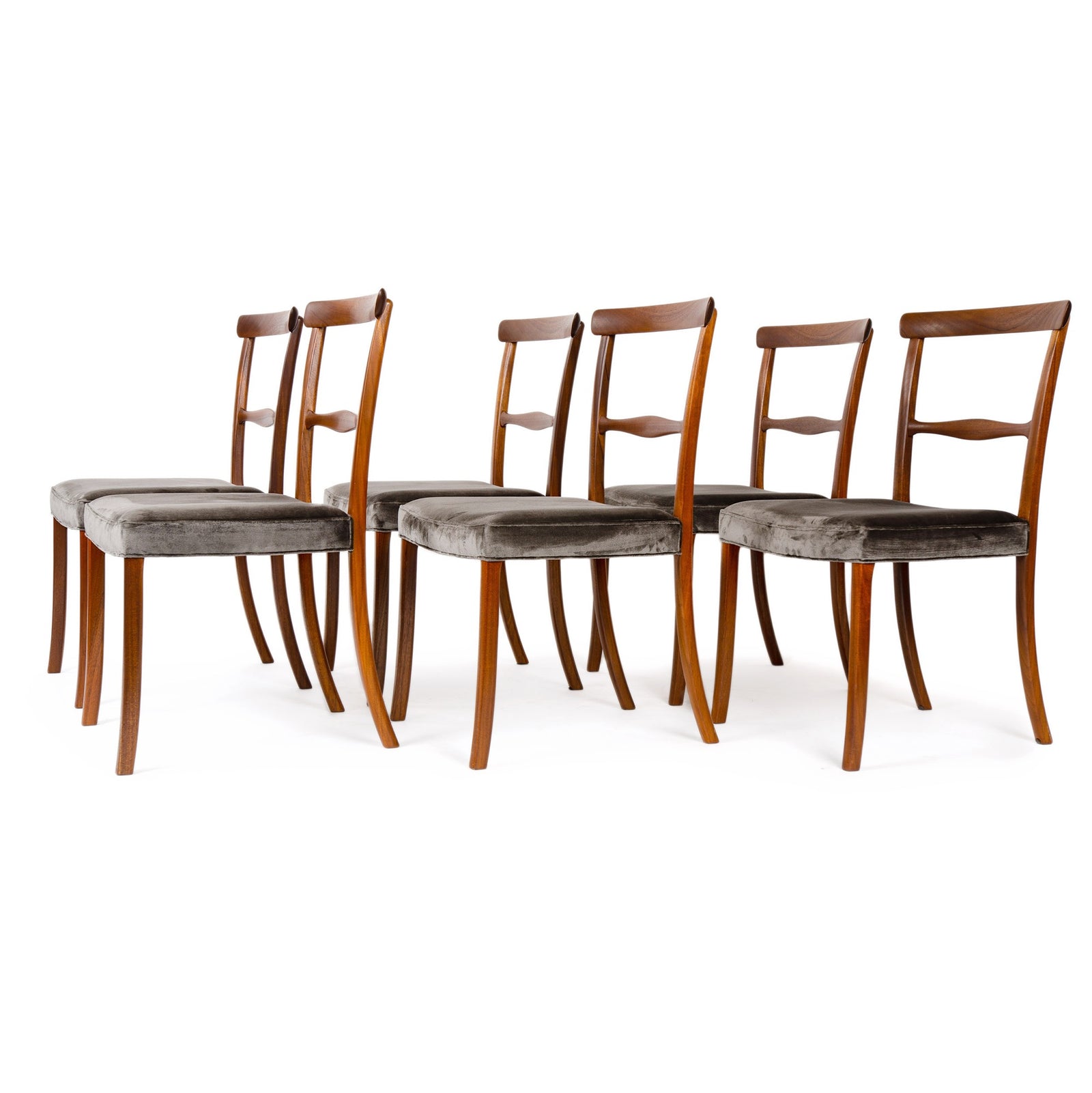 Elegant Set of Six Dining Chairs by Ole Wanscher for A.J. Iversen, 1962 - WYETH