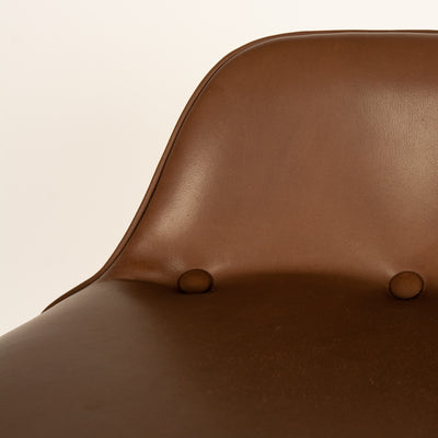 Brown Leather Bar Stool by Arne Vodder for Sibast Furniture, 1960s - WYETH