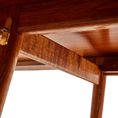Teak and Oak Extension Dining Table by Hans J. Wegner for Johannes Hansen