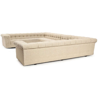 Unique 3 Side 'Party' Chesterfield Sofa by Edward Wormley for Dunbar - WYETH