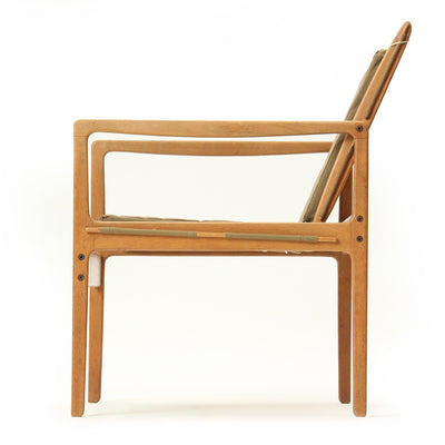 An Oak and Canvas Safari Chair by Ole Wanscher for PJ Furniture