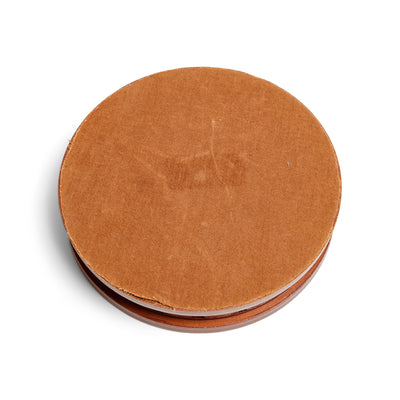 Leather Ash Receiver by Joseph B. Platt for Charles A. Schieren Co. NYC, 1940 - WYETH