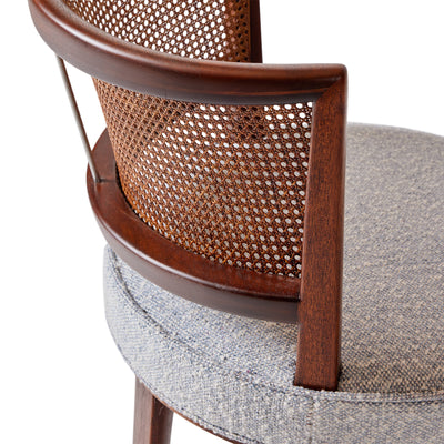 Round Swivel Chair with Cane Back by Edward Wormley for Dunbar