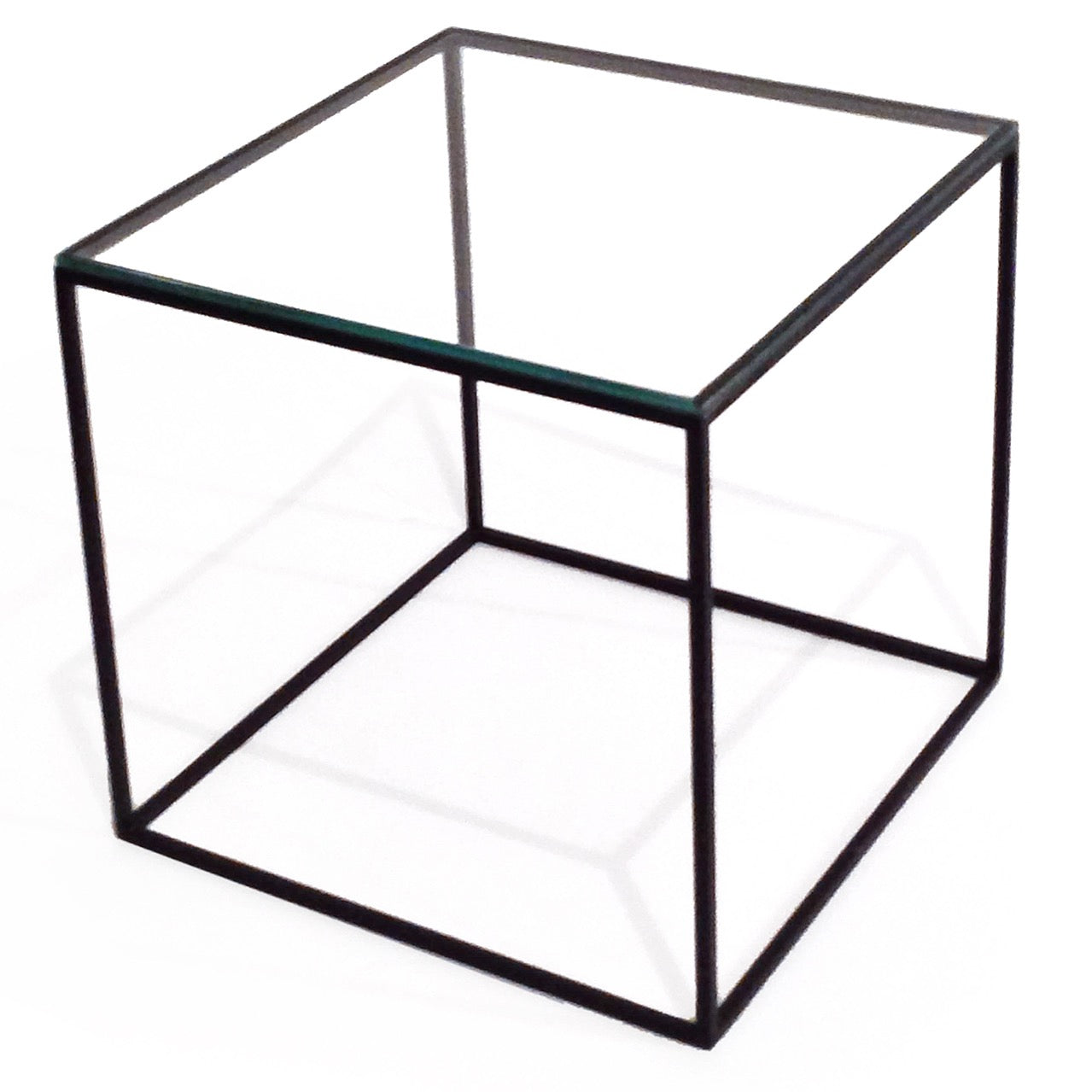 PK-71 Glass + Steel Cube Table by Poul Kjaerholm for E. Kold Christensen - WYETH
