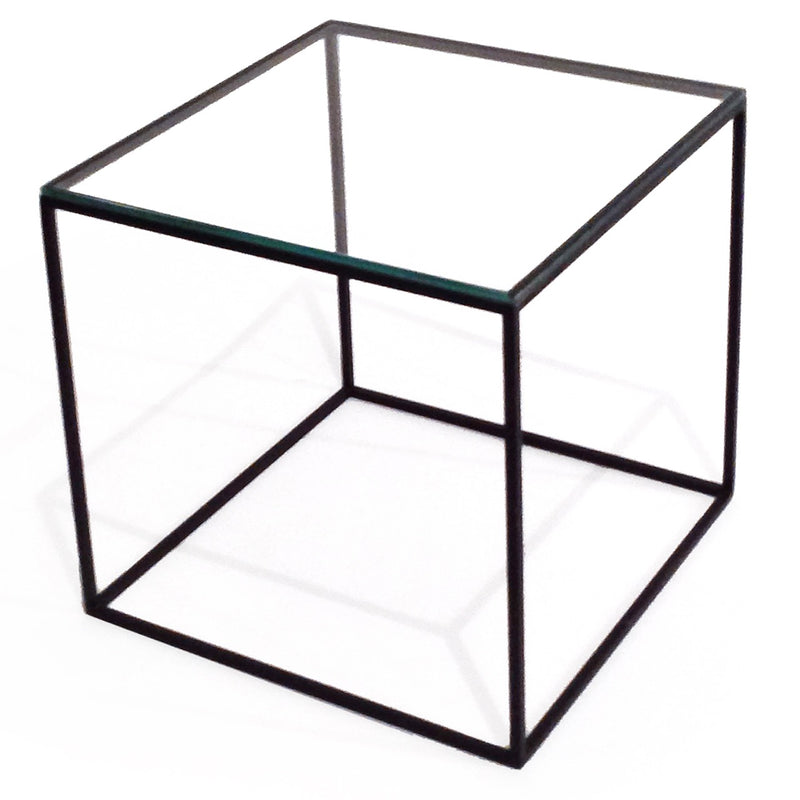PK-71 Glass + Steel Cube Table by Poul Kjaerholm for E. Kold Christensen - WYETH