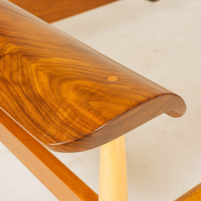 A Pair of Walnut & Birch Twin Beds by Finn Juhl for Baker Furniture Company, 1951