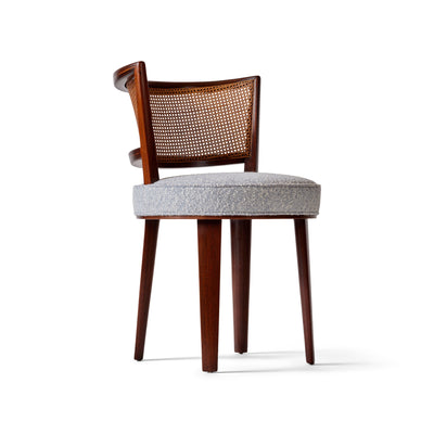 Round Swivel Chair with Cane Back by Edward Wormley for Dunbar