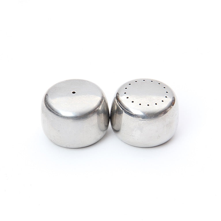 Round Silver Salt and Pepper Shakers by Henning Koppel for Georg Jensen - WYETH