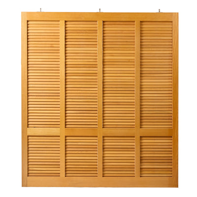 Set of Four Solid Oak Louvered Panels by Warren Platner, 1980s