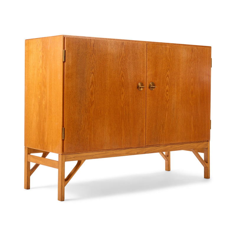 Oak Two Door Linen Cabinet by Borge Mogensen for C.M. Madsens, 1960's - WYETH