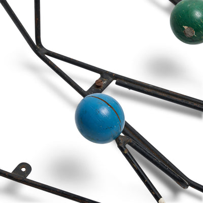 Wrought-Iron Wall Rack Attributed to Roger Feraud, 1960s