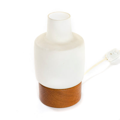 Glass Chimney Shade Oak Table Lamp for Luxus